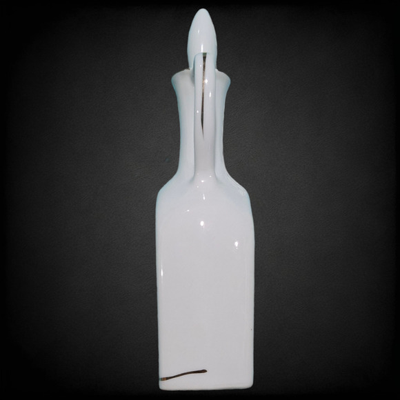 1950s Vintage Porcelain Decanter Floral Gold Trim Cork Stopper Mid-Century Cruet - Picture 5 of 16